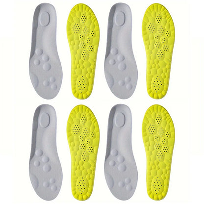 1Pair/2Pairs/4Pairs High Elasticity Latex Sport Insoles Soft Shoe Pads Arch Support Orthotic Insoles Breathable Deodorant Insole